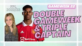 FPL Double Gameweek 22 Team Selection | Triple Captain Rashford? | Fantasy Premier League | GW22