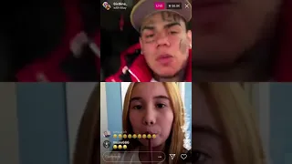 6ix9ine and lil tay go live 6ix9ine walks the streets of Brooklyn