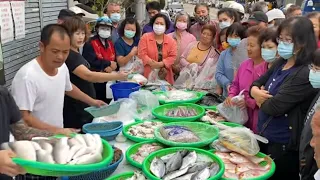 Taiwan Seafood Auction - Grandma and Grandpa Love to Buy Fish !