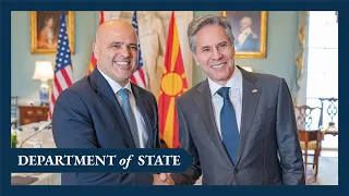 Secretary Blinken meets with North Macedonia’s Prime Minister Dimitar Kovachevski