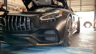 2020 Mercedes AMG GT-C Roadster 3M Satin Black 2080 Wrap