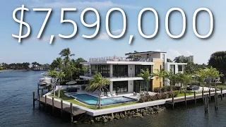 A YACHTER'S DREAM! INSIDE THIS $7,590,000 MODERN MANSION WITH 2 DOCKS & 240 FEET OF WATER FRONTAGE!