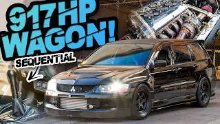 917HP Evo IX Wagon GT | JDM "Grocery Getter" on STEROIDS! (2.2L Stroker + Sequential)