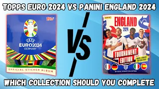Topps Euro 2024 stickers vs Panini England 2024 stickers! Which album is best?!