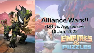 Empires and Puzzles LIVE Alliance Wars: Seven Days Hunting vs. Aggressive (16 Jan, 2022)