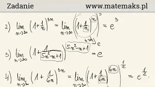 Granice z liczbą e - najważniejsze wiadomości