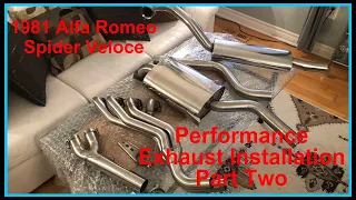 1981 Alfa Romeo Spider Veloce, Exhaust Project Part Two, Alfaholics SS Sports Exhaust System Install