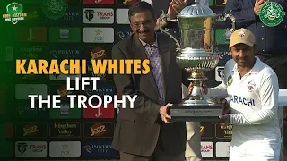 Karachi Whites lift the trophy 🏆 | Quaid-e-Azam Trophy 2023-24 Final | PCB | M1U1A