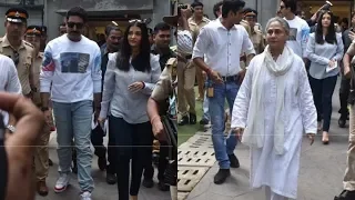 Jaya Bachchan, Abhishek Bachchan And Aishwarya Rai Bachchan Step Out To Vote Sans Amitabh Bachchan