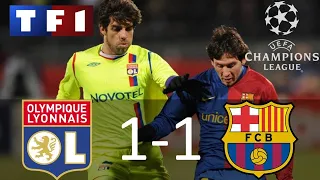 OL 1-1 Barcelone | 8ème de finale Aller | Ligue des Champions 2008-2009 | TF1/FR