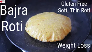 Bajra Roti - Tips To Make Soft & Thin Masala Bajra Roti Recipe - Gluten Free Roti | Skinny Recipes