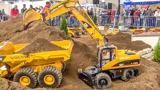 BIG RC excavator ACTION in 1/8 scale! Caterpillar! Atlas! Liebherr!