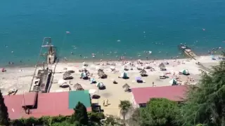Пляж санатория "МВО Сухум" Абхазия