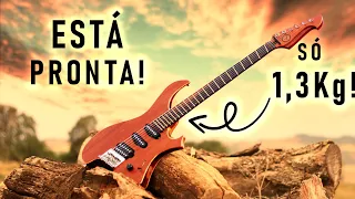 Guitarra Super Leve: Acabamento com Super Bonder e Ponte Multiescala! #luthieria #guitarra #luthier