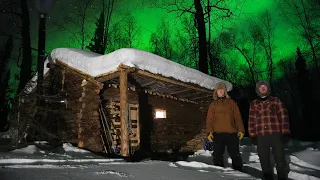 7 Day Remote Alaskan Cabin Expedition- Aurora, Ice fishing & stove install