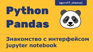 Создаем первый блокнот в Jupyter Notebook. Анализ данных в Python