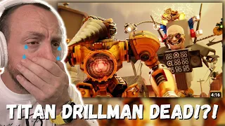TITAN DRILLMAN DEAD!?! skibidi toilet multiverse 014 (REACTION!!!)