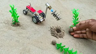 diy tractor tree planting machine | mini science project | top mini gear