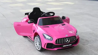 Uenjoy Electric Kids Ride On Car Mercedes Benz AMG GTR Motorized Vehicles with Remote Control