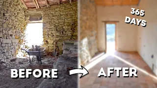 TIMELAPSE One Year of Renovation (in 45 minutes) | Italian Stone House Transformation