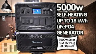 Bluetti AC500 5000w LiFePO4 UPS Portable Power Station Solar Generator Review