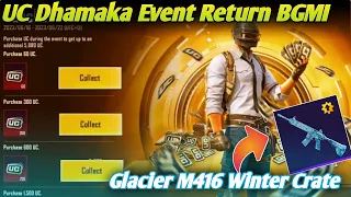 UC Dhamaka Event Is Return | Glacier M416 Winter Crate BGMI | Next Ultimate Set Leaks | Get Extra UC