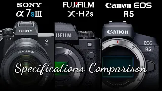 fuji xH2s vs Canon R5 || fuji xH2s vs Sony a7siii || fuji xH2s specs