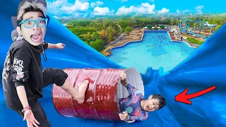 SELUNCURAN AIR PAKAI GENTONG BESAR DI WATER PARK RUMAH | UJI NYALI, SAMPAI TERPENTAL JAUH BANGET!!!