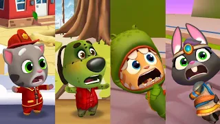 Talking Tom Gold Run Fireman Tom Vs Zombie Ben Vs Dino Ginger Vs Mythic Becca Android Gameplay