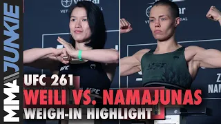 UFC 261: Zhang Weili vs. Rose Namajunas weigh-in highlight