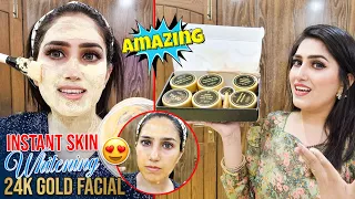 Skin Whitening 24k Gold Facial | instant Results | Natasha waqas