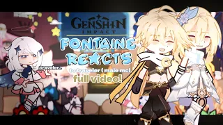 Genshin Impact |  Fontaine react to traveler | Full video (part 1 n 2) | ZeYev