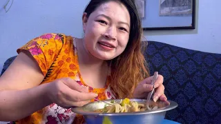 Eating Thukpa (noodles) | Cooking and Eating vlogs