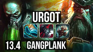 URGOT vs GP (TOP) | Rank 5 Urgot, 6 solo kills, 1.7M mastery, 800+ games | KR Grandmaster | 13.4