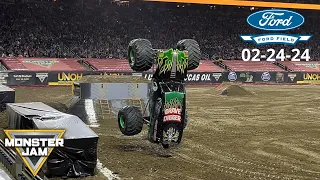 Monster Jam 2024 Ford Field Detroit Michigan Freestyles Show 1 (2/24/24)