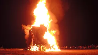 The 2017 Algiers Bonfire in New Orleans
