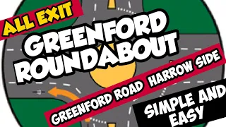Greenford Roundabout all exists from Greenford rd Harrow side|Greenford|Yeading|Southall Test Centre