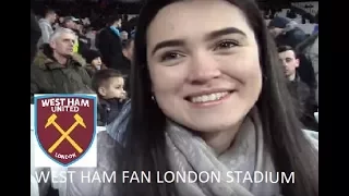 WEST HAM FAN. UNDER THE LIGHTS AT THE LONDON STADIUM. (MIRACLE GOAL LINE SAVE)