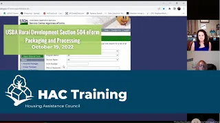 USDA Rural Development Section 504 eForm Packaging and Processing
