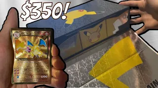 Opening The 350$ Pokemon Celebrations Ultra-Premium Collection Box! Metal Base Set Charizard Inside!