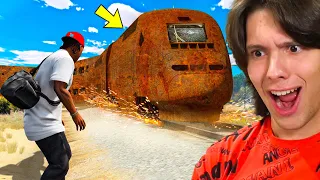 ENCONTREI UM TREM BALA ENFERRUJADO NO GTA 5!! (Incrível)