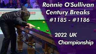 Ronnie O'Sullivan Century Breaks 1185 - 1186 Highlightsᴴᴰ | 2022 UK Championship Round 1