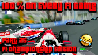 100% On Every F1 Game Part 25 F1 Championship Edition