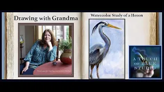 Oil Painting of a Heron, Part 1: Drawing with Grandma: Lesson #32