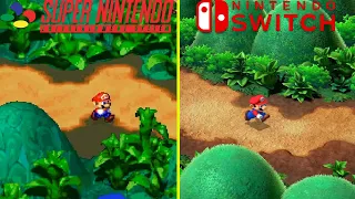 Super Mario RPG Original vs Remake Early Graphics Comparison