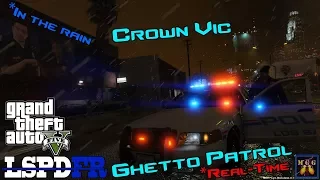 Real Time Night Shift Ghetto Patrol During a Rain Storm GTA 5 LSPDFR Episode 190