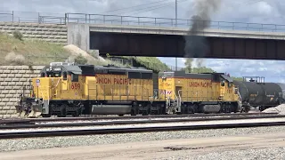 Switching The Railroad Yard, Union Pacific Railroad Ogden Utah, Front Runner Trains Passing Over