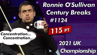 Ronnie O'Sullivan Century Breaks 1124 Highlightsᴴᴰ | 2021 UK Championship