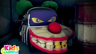 Road Rangers - Clownjuring | Beware Of The Ghost | Sppoky Cartoon Videos by Kids Channel