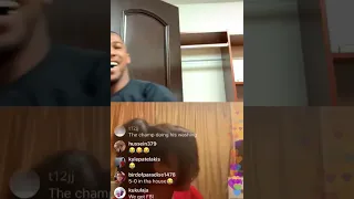 Anthony Joshua reaction when a future detective joined his instagram live
